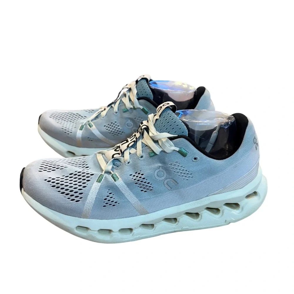 On Cloudsurfer Helion‎ CloudTec Phase Light Blue Running Shoes W10.5 No insole